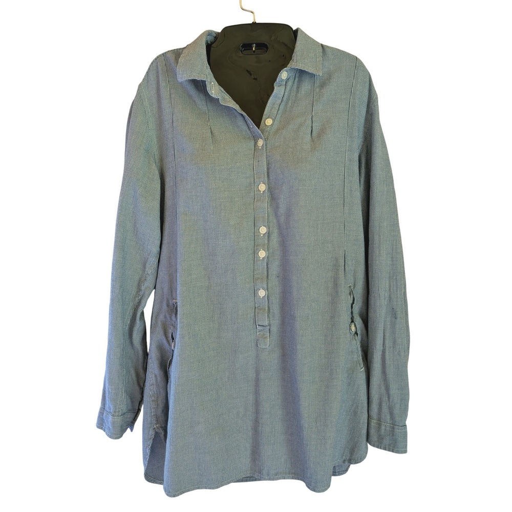 Toad&Co Tunic M Top Gorpcore Coastal Sustainable Organic Minimalist Houndstooth